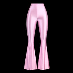 Women's High Waist Glossy Shiny Smooth Yoga Fitness Dance Leggings Solid Color Bell-Bottoms Opaque Disco Pants Trousers MJINM
