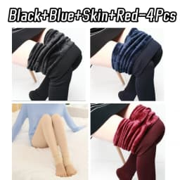 1-4Pair Women Winter Leggings Warm Leggins High Waist Solid Color Velvet Women Thickened Velvet Leggings Stretchy Black Leggings