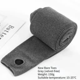 Thickened Add Velvet Women's Leggings Autumn Winter Threaded Cotton Bottoms High Elasticity Warm Pants Bare Toes One-piece Pants