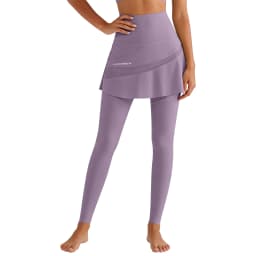 Women Fake Two-Piece Leggings Seamless High Waist Butt Lifting Fitness Gym Skirt Leggings Women Yoga Pants Sport Trousers