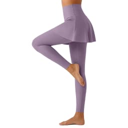 Women Fake Two-Piece Leggings Seamless High Waist Butt Lifting Fitness Gym Skirt Leggings Women Yoga Pants Sport Trousers