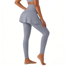 Women Fake Two-Piece Leggings Seamless High Waist Butt Lifting Fitness Gym Skirt Leggings Women Yoga Pants Sport Trousers
