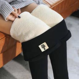 Women Solid Comfortable Stretchy Thermal Plus Size Fleece Lined Velvet Keep Warm Pants Winter Women Leggings High Waist Leggings