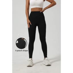 Women High Waist Butt Lifting Pocket Leggings Elastic Skin-Friendly Tight Base Pants Fitness Gym Running Casual Daily Streetwear