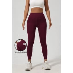Women High Waist Butt Lifting Pocket Leggings Elastic Skin-Friendly Tight Base Pants Fitness Gym Running Casual Daily Streetwear