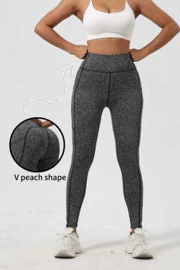 Women High Waist Butt Lifting Pocket Leggings Elastic Skin-Friendly Tight Base Pants Fitness Gym Running Casual Daily Streetwear