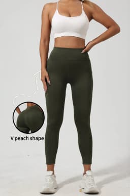Women High Waist Butt Lifting Pocket Leggings Elastic Skin-Friendly Tight Base Pants Fitness Gym Running Casual Daily Streetwear