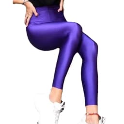 Women Colorful Dopamine Shiny Ice Silk Leggings High Waist Tight Breathable Quick Dry Gym Streetwear Ladies Activewear