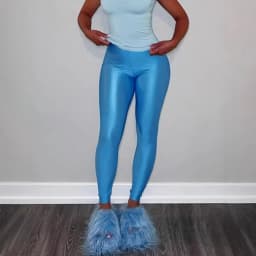 Women Colorful Dopamine Shiny Ice Silk Leggings High Waist Tight Breathable Quick Dry Gym Streetwear Ladies Activewear