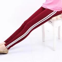 2026 95% Cotton Super Soft Side Striped Women Leggings Sports Outer Wear Pants Korean Fashionable Match High Quality Comfortable