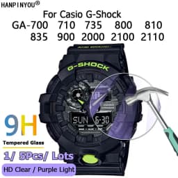 For Casio G-Shock GA-700 GA-710 GA-735 GA-800 GA-810 GA-835 GA-900 GA-2000 GA-2100 GA-2110 Tempered Glass Film Screen Protector
