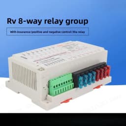 12V 8 Way Fuse Relay Box with 8 5-Pin Relays 30A for RV Camper Car Truck Boat