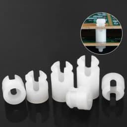 SS White Nylon Plastic PCB Support Single-Ended Inserting Cylindrical Type Circuit Board Isolation Column Spacer