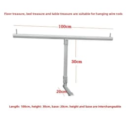 Lvyue Embroidery 100cm Aluminum Extension Thread Rod Universal for Floor Bed Table Frame Stand Accessory