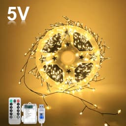 5V DC LED Firecracker String Light USB Battery Power Remote Control Garland Fairy Lights for Wedding Party Christmas Decoration
