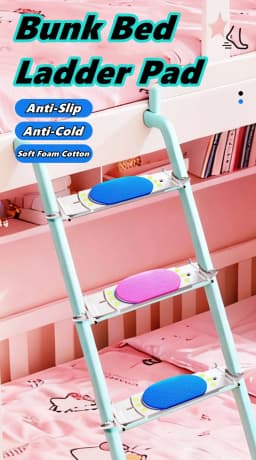 Bunk Bed Ladder Pad Non Slip Ladder Feet Foam Pad Easy to Install Professional Soft Comfort for Kids Bunk Bed Ladder Steps Cover