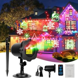 Remote Control Christmas Projector Lights Outdoor,LED Waterproof Christmas Light for Birthday Party,Holidays,Decorative Lights