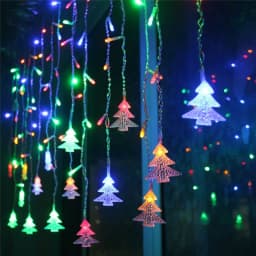 Christmas LED Garland Wedding Party Fairy Lights 5M LED Icicle Fairy String Light Remote Outdoor Curtain Garden Patio Decor