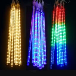 45cm Meteor Shower 8 LED Tubes Waterproof 5V USB Warm Blue RGB LED String Lights for Outdoor Holiday Christmas Tree Decoration