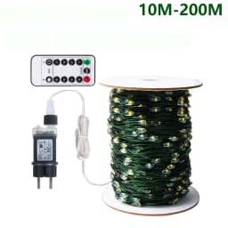 100M LED String Lights Green Wire Fairy Lights Garland for Outdoor Home Christmas Trees Wedding New Year Party Garden Decoration