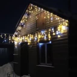 Street Garland, Starry Style Outdoor Fringe LED Festoon 8-20m with 30V EU/US transformer, Warm white with a little sparkle white