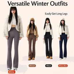 Autumn Winter Thick Fleece Lined Warm Leggings Women High Stretch Slim Sharkskin Flare Pants Female Fashion All Match Leggings