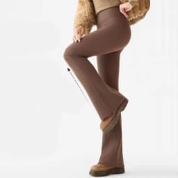 Autumn Winter Thick Fleece Lined Warm Leggings Women High Stretch Slim Sharkskin Flare Pants Female Fashion All Match Leggings