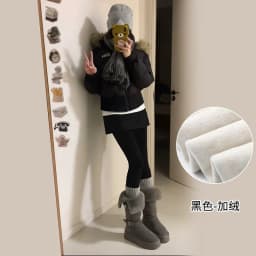 Autumn Winter Warm Fleece Lined Skirt Leggings Women All Match Hip Cover Casual Wear Legging Woman Two Fake Pieces Slim Pants