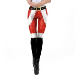 Nadanbao Xmas Bell Striped Print Leggings Women Soft Elastic Yoga Pants Christmas Party Festive Trousers Workout Sports Bottoms