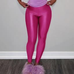 Women Colorful Dopamine Shiny Ice Silk Leggings High Waist Tight Breathable Quick Dry Gym Streetwear Ladies Activewear