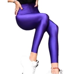 Women Colorful Dopamine Shiny Ice Silk Leggings High Waist Tight Breathable Quick Dry Gym Streetwear Ladies Activewear