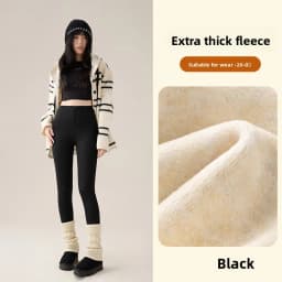 Women's Elastic Slim High Waist Leggings Autumn Winter Thick Fleece Lined Sharkskin Pants Woman Tummy Control Butt Lift Leggings