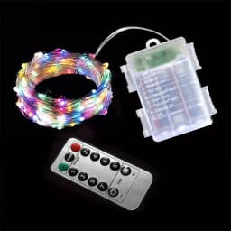 Remote LED Copper String Lights 5M50LED-30M300LED Battery Box Design IP54 Waterproof Flash Wave Steady Modes Festival Home Decor