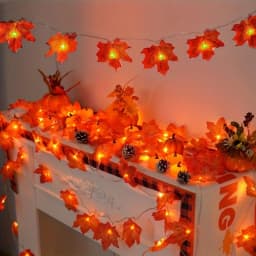 10/20LED Maple Leaf String Lights Fairy Lights Battery Powered Garland Light for Home Party Wedding Indoor Outdoor Decoration