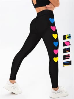 New Yoga Pants Colorful Yellow Blue Gradient Letter Tight Sports Women's Underpants Personalized Fitness Printed Elastic Pants