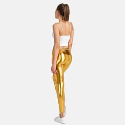 Women's Leggings Sexy High Waist Shiny Metallic Leggings Dance Yoga Skinny Pants for Women's Trousers Nightclub Party Punk Pants