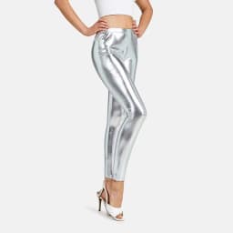 Women's Leggings Sexy High Waist Shiny Metallic Leggings Dance Yoga Skinny Pants for Women's Trousers Nightclub Party Punk Pants