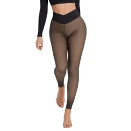 Women's Winter Fleece Lined Leggings High Waist Cross Waist 9/10 Length Skinny Pants  Seamless Nylon Plus Size Push Up Tights