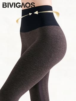 BIVIGAOS New Autumn Winter Cashmere Thickened Matte Sharkskin Leggings Women Slim Tight Fit High Waist Sports Warm Yoga Leggings