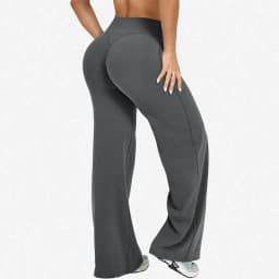 High Quality Yoga Wide-Leg Pants for Women High Waist Stretchy Running Gym Pilates Leggings Solid Color Loose Sports Leggings