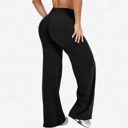 High Quality Yoga Wide-Leg Pants for Women High Waist Stretchy Running Gym Pilates Leggings Solid Color Loose Sports Leggings