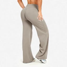 High Quality Yoga Wide-Leg Pants for Women High Waist Stretchy Running Gym Pilates Leggings Solid Color Loose Sports Leggings