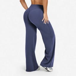 High Quality Yoga Wide-Leg Pants for Women High Waist Stretchy Running Gym Pilates Leggings Solid Color Loose Sports Leggings