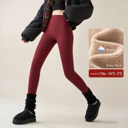 New Red Sharkskin Pants Women Winter Thicken Fleece Lined Warm Leggings Large Size Tight Elasticity Plus Velvet Yoga Leggings
