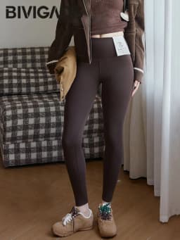 BIVIGAOS New Autumn Winter Acrylic Modal Thickened Leggings Women High Waist Tight Fitting Slim Cashmere Warm Leggings