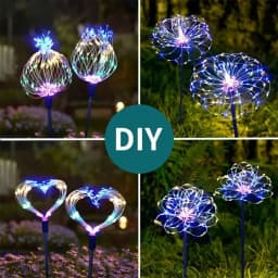 90LED Solar flower Light Outdoor Fairy Garden Lights 8 Lighting Modes DIY Starburst Solar Lamps Holiday Decorative Lights