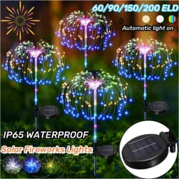 90LED Solar flower Light Outdoor Fairy Garden Lights 8 Lighting Modes DIY Starburst Solar Lamps Holiday Decorative Lights