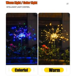 90LED Solar flower Light Outdoor Fairy Garden Lights 8 Lighting Modes DIY Starburst Solar Lamps Holiday Decorative Lights