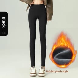 Fashion High Waist Slim Shark Pants Women Autumn Winter Fleece Lined Thermal Leggings Woman Elastic Soft Ankle-Length Yoga Pants