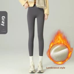Fashion High Waist Slim Shark Pants Women Autumn Winter Fleece Lined Thermal Leggings Woman Elastic Soft Ankle-Length Yoga Pants